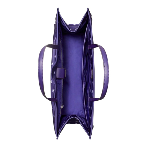 NWT! Tory Burch Purple 'Nothing Ditsy' Ella Collector's Edition Tote - Picture 5 of 6